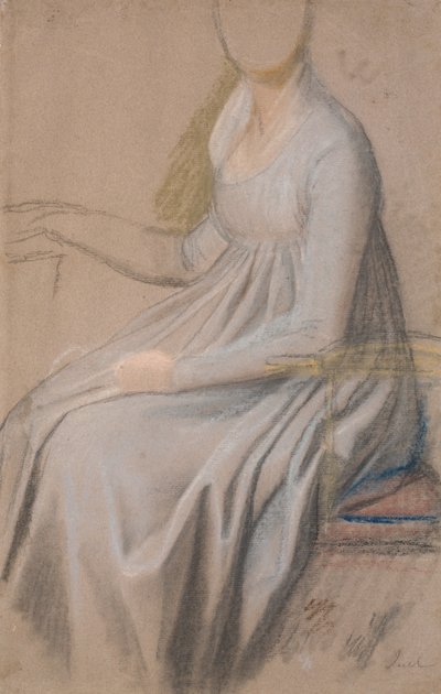 Étude de costume pour le portrait de la comtesse Agnete Marie Rosencrone - Jens Juel