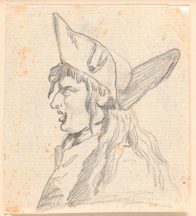 Un homme criant (un Suisse ?) avec un chapeau triangulaire - Jens Juel
