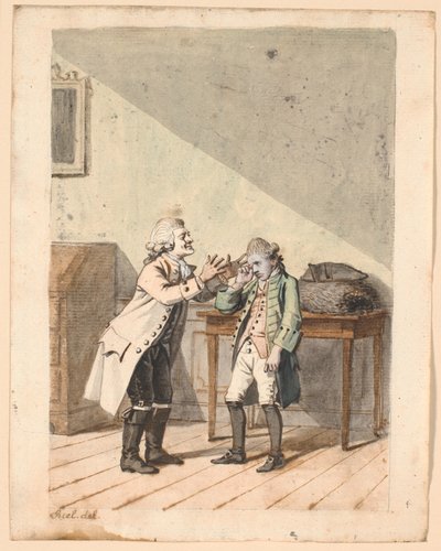 Une scène de "De Vonner og de Vanner" de P.A. Heiberg - Jens Juel
