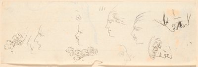 Différents croquis de profil - Jens Juel