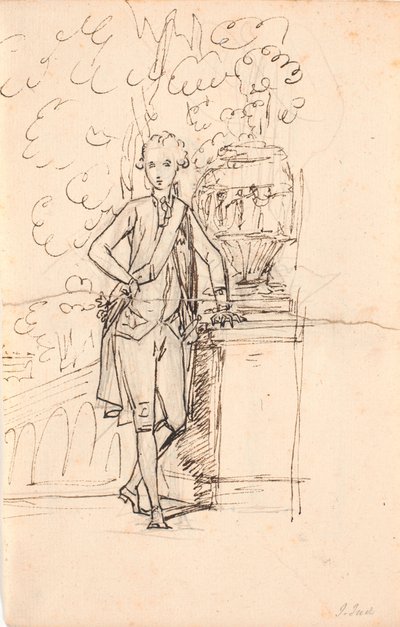 Étude de composition pour un portrait en pied de Frédéric VI en tant que jeune prince héritier - Jens Juel