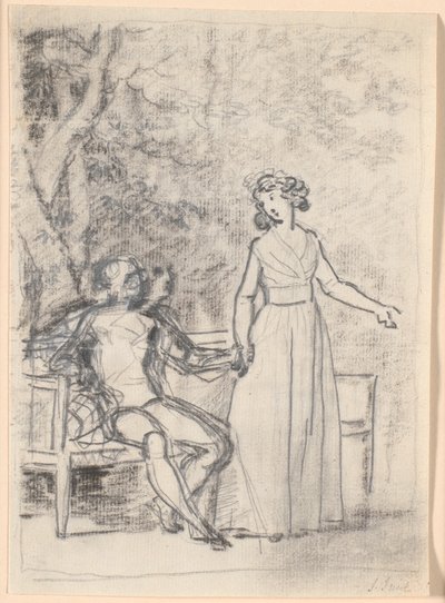 Esquisse de composition pour le tableau de la famille Rabenske - Jens Juel