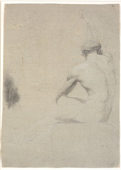 Modèle assis, vu de dos, non terminé - Jens Juel