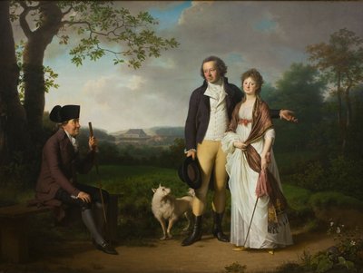 Ryberg avec son fils Johan Christian et sa belle-fille Engelke, née Falbe - Jens Juel