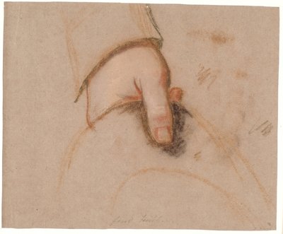 Étude pour le tableau de la famille Ryberg ; main gauche de Johan Christian Ryberg tenant un chapeau - Jens Juel