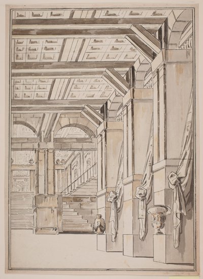 Un hall avec un escalier en arrière-plan - Jens Petersen Lund