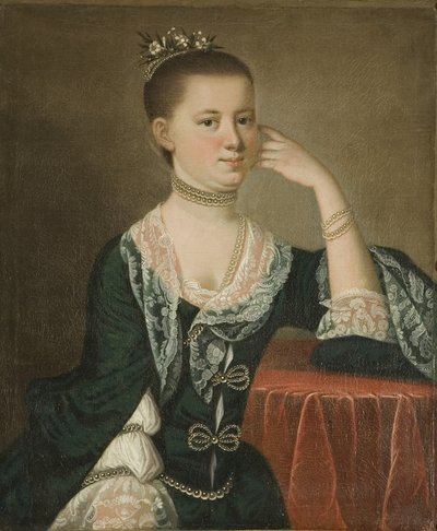 Portrait de Mme Elias Vander Horst, c.1763 - Jeremiah Theus