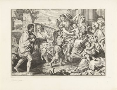 La Sainte Famille en compagnie d