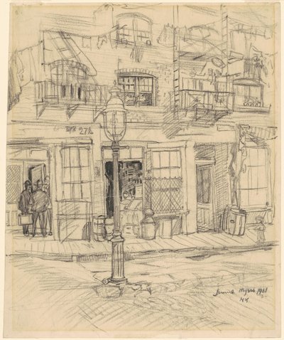 Scène de rue à New York - Jerome Myers