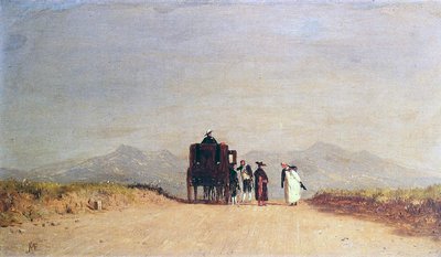 Halte des voyageurs dans la campagne romaine, c.1868 - Jervis McEntee