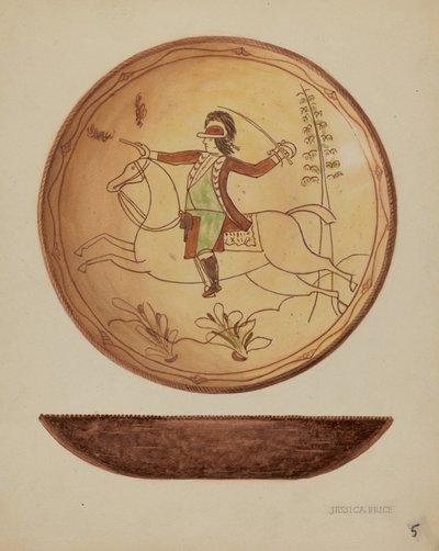 Assiette à tarte allemande de Pennsylvanie, vers 1937 - Jessica Price