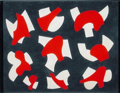 Formes séparées - Rouge, vers 1937 - Jessica Stewart Dismorr