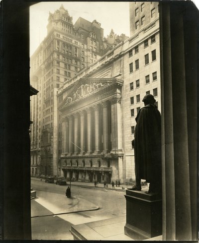 Broad St depuis le Treasury Building, New York, USA, c.1905-40 - Jessie Tarbox Beals