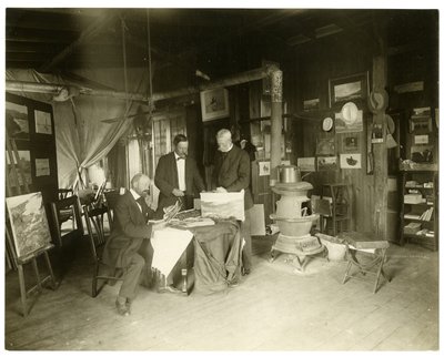 De gauche à droite : Cullen Yates - obscurci - Walter Dean, vers 1905-11 - Jessie Tarbox Beals