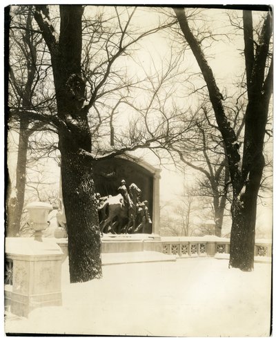 Mémorial Shaw sous la tempête, Boston, USA, vers 1902-10 - Jessie Tarbox Beals