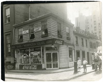 Le Grenier - anciennement le Grenier de Bruno - pour lequel Lafayette est sorti (!), Greenwich Village, New York, USA, c.1917-18 - Jessie Tarbox Beals