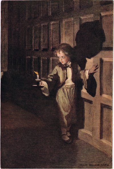 Un enfant à la lumière de la bougie, de 