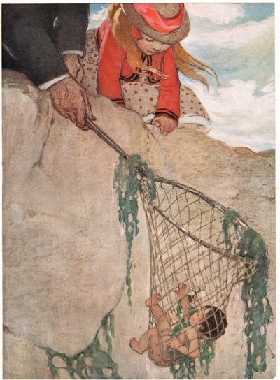 Tom emmêlé dans le filet de pêche, illustration de 
