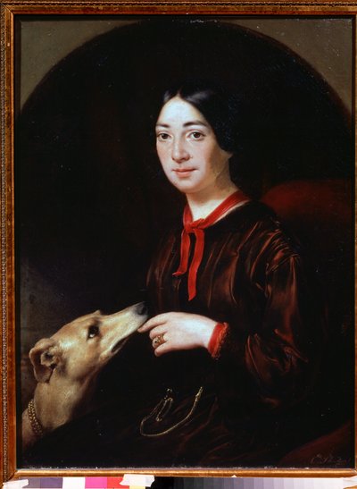 Portrait de la cantatrice et compositrice Pauline Viardot - Jewgenij Alexandrowitsch Pluchart