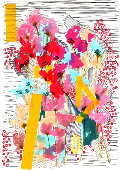 Gribouillage floral 3, 2013 - Jo Chambers