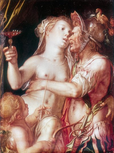 Mars et Vénus, fin du 16e-début du 17e siècle - Joachim Anthonisz Wtewael