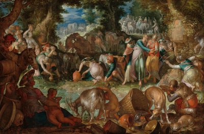 Moïse frappant le rocher, 1624 - Joachim Anthonisz Wtewael