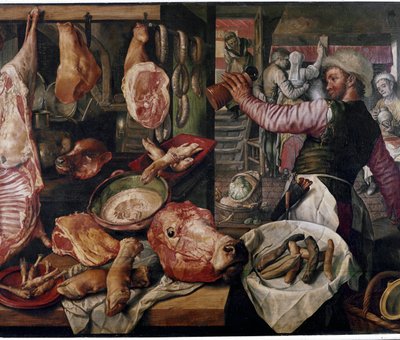 Boucherie. (Marché de la viande). Particulier - Joachim Beuckelaer or Bueckelaer