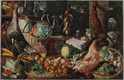 Scène de cuisine avec le Christ à Emmaüs - Joachim Beuckelaer