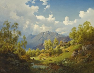 Paysage, motif de la vallée de Numme en Norvège - Joachim Frich