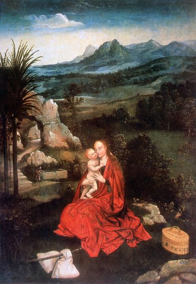 Le Repos pendant la fuite en Égypte (détail) - Joachim Patinir