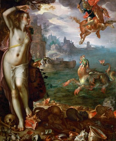Persée libérant Andromède - Joachim Wtewael or Utewael