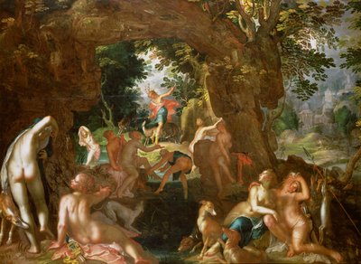 Diane et Actéon, 1607 - Joachim Wtewael or Utewael