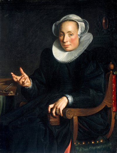 Portrait de Christina Wtewael van Halen 1568-1629, 1601 - Joachim Wtewael or Utewael