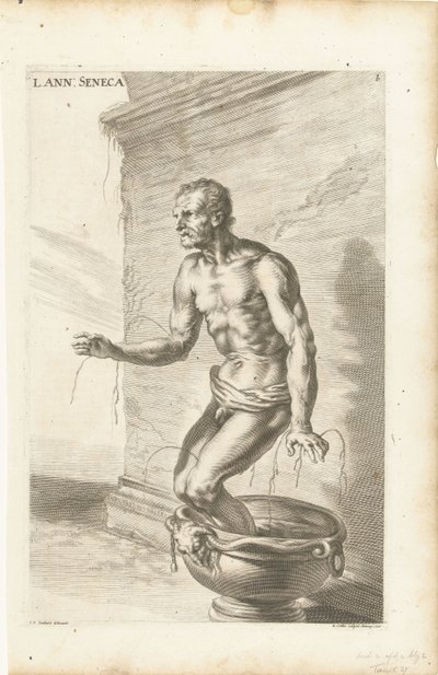Sénèque, gravé par Richard Collin - Joachim von (after) Sandrart