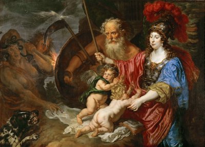 Minerve et Saturne protégeant les Arts et les Sciences de l