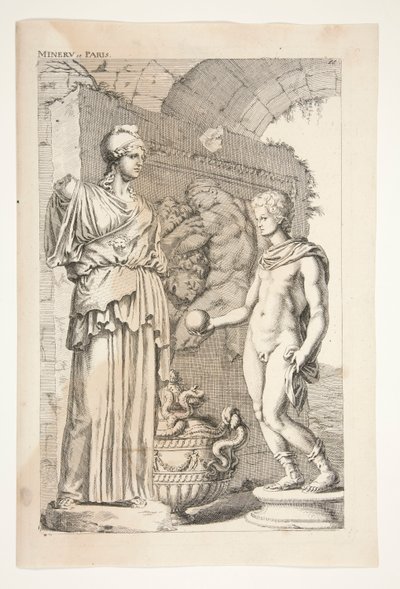 Minerva et Paris, de Sculpturae Veteris Admirata - Joachim von Sandrart