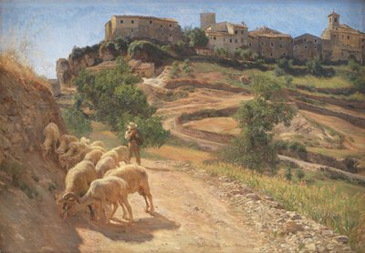 Un jeune berger avec ses moutons à Civitá d