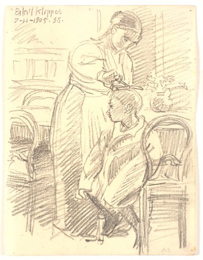 Eskil se fait couper les cheveux - Joakim Frederik Skovgaard