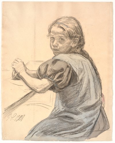 Georgia Skovgaard assise à une table - Joakim Frederik Skovgaard