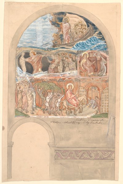 Ébauche précoce non utilisée pour le mur ouest du bras nord de la cathédrale de Viborg - Joakim Frederik Skovgaard