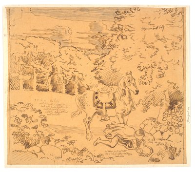 Kalke avec motif de chanson folklorique (La Vierge dans la peau de serpent) - Joakim Frederik Skovgaard