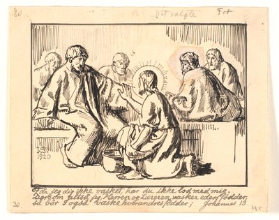 Le Christ lave les pieds de Pierre - Joakim Frederik Skovgaard