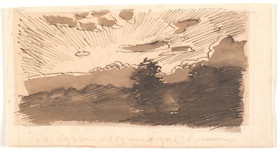 Esquisse pour un paysage du soir - Joakim Frederik Skovgaard