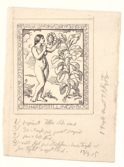 Esquisse pour ex-libris pour Gerhard Stilling - Joakim Frederik Skovgaard