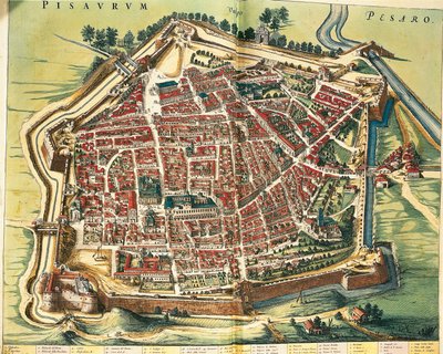 Italie, Carte de Pesaro, de Theatrum civitatum et admirandorum Italiae par Joan Blaeu - Joan Blaeu