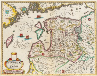 Carte de Livonie, Vulgo Lyefland, Atlas Maior - Joan Blaeu
