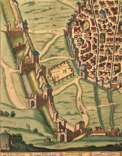 Carte de Bologne (détail) - Joan Blaeu