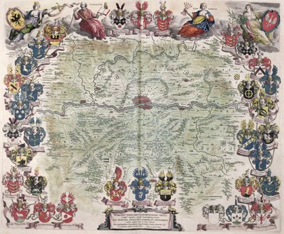 Carte de Francfort et des environs, de 