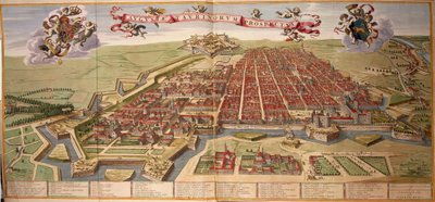 Carte de Turin par Joan Blaeu, du Theatrum Sabaudiae - Joan Blaeu