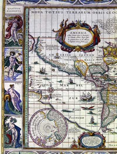 Les quatre éléments : Feu, Air, Eau et Terre - Joan Blaeu